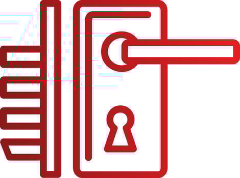Door Lock Vector Icon