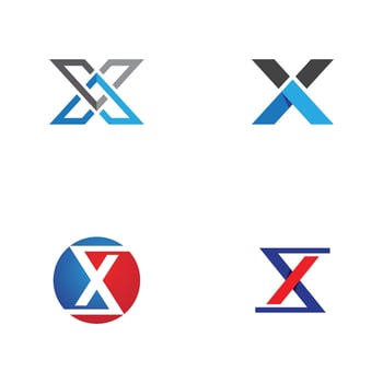 X Letter Logo Template vector icon