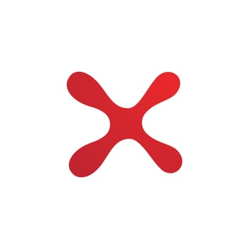 X Letter Logo Template vector icon