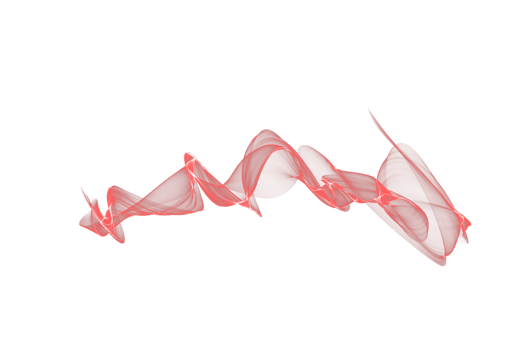 Abstract red color smoke flame transparent background, colorful wave flowing isolated background design png