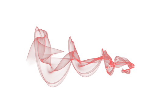 Abstract red color smoke flame transparent background, colorful wave flowing isolated background design png