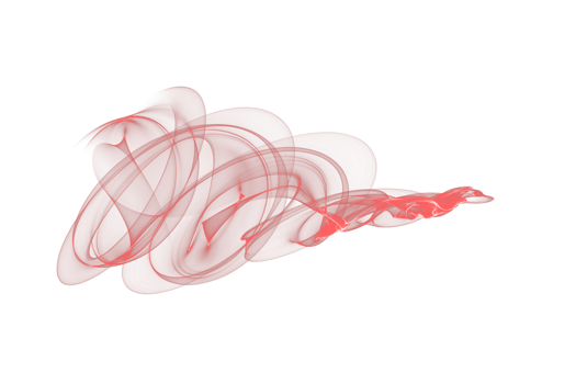 Abstract red color smoke flame transparent background, colorful wave flowing isolated background design png