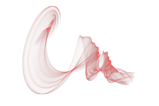 Abstract red color smoke flame transparent background, colorful wave flowing isolated background design png