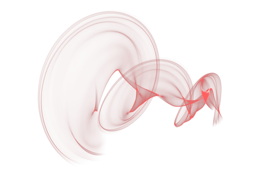 Abstract red color smoke flame transparent background, colorful wave flowing isolated background design png