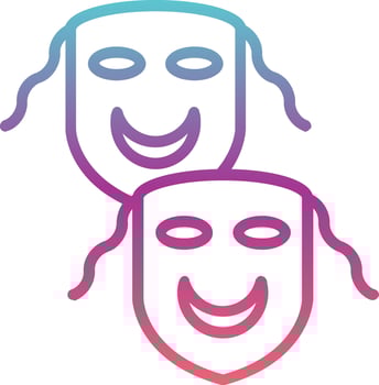 Theater Masks Vector Icon