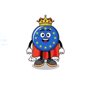 Mascot Illustration of europe flag king vector