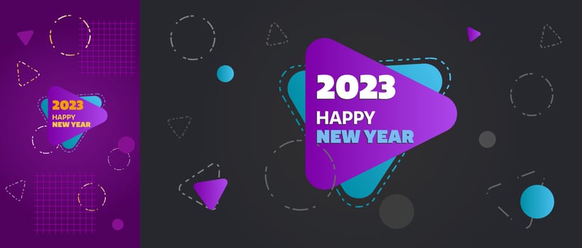Happy new year 2023 background. Modern trendy design with minimalist and clean style concept. vector