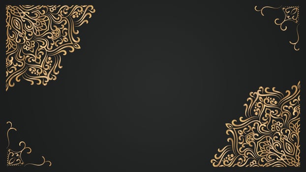 luxury ornamental mandala design background in gold color . vector