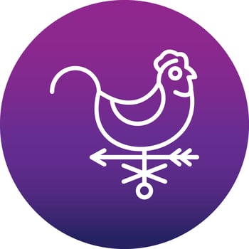 Weather Vane Vector Icon