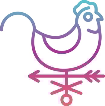 Weather Vane Vector Icon