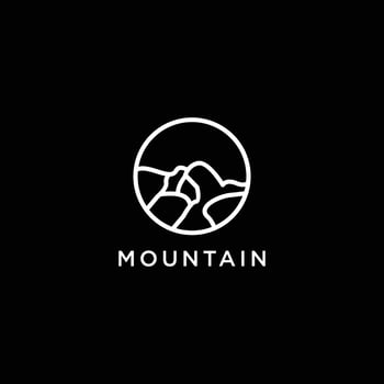 Mountain logo icon design template flat vector