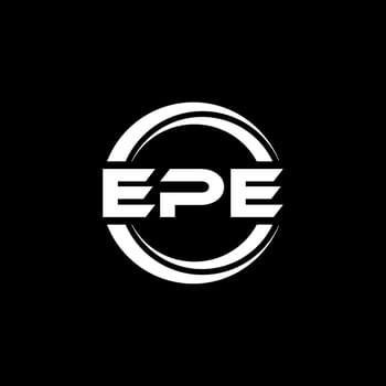 EPE letter logo design in illustration. Vector logo, calligraphy designs for logo, Poster, Invitation, etc.