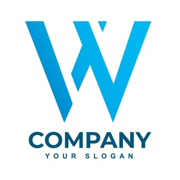 Vector modern w logo design template