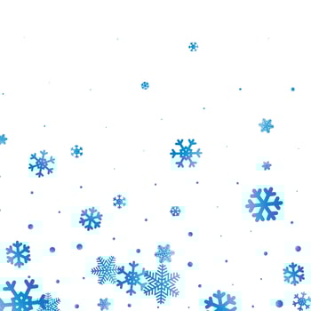 Christmas, Snowy background with light garlands, falling snow, snowflakes, snowdrift for winter and new year holidays. vector