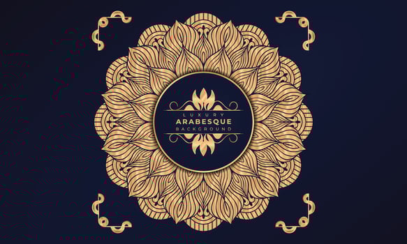 Luxury mandala background design with golden arabesque pattern arabic islamic east style. Decorative mandala design for print, poster, cover, brochure, flyer, banner. vector