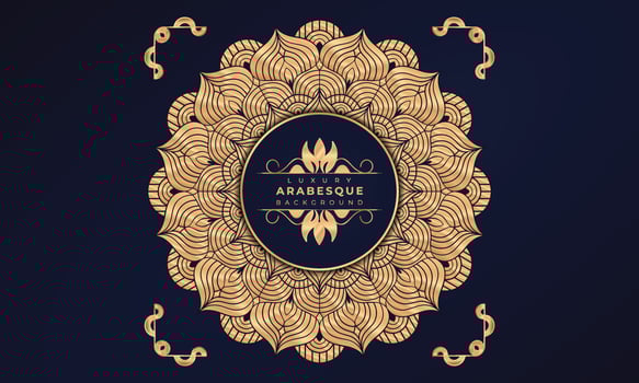 Luxury mandala background design with golden arabesque pattern arabic islamic east style. Decorative mandala design for print, poster, cover, brochure, flyer, banner. vector