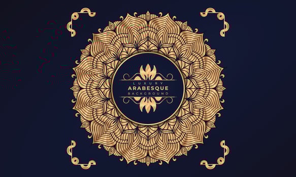 Luxury mandala background design with golden arabesque pattern arabic islamic east style. Decorative mandala design for print, poster, cover, brochure, flyer, banner. vector