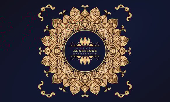 Luxury mandala background design with golden arabesque pattern arabic islamic east style. Decorative mandala design for print, poster, cover, brochure, flyer, banner. vector