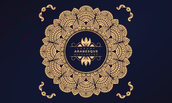 Luxury mandala background design with golden arabesque pattern arabic islamic east style. Decorative mandala design for print, poster, cover, brochure, flyer, banner. vector