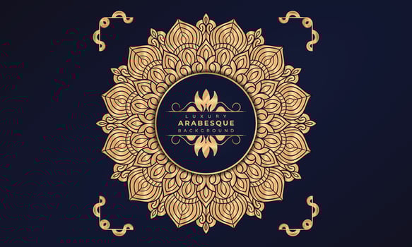Luxury mandala background design with golden arabesque pattern arabic islamic east style. Decorative mandala design for print, poster, cover, brochure, flyer, banner. vector