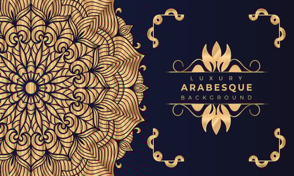 Luxury mandala background Design  Luxury mandala background Design presentation Template  Luxury mandala background with ornamental arabesque style design template premium vector