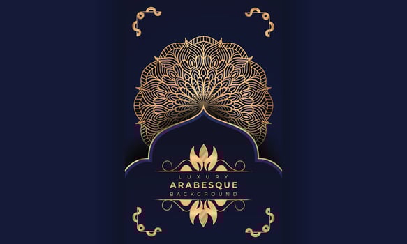 Luxury mandala background Design  Luxury mandala background Design presentation Template  Luxury mandala background with ornamental arabesque style design template premium vector