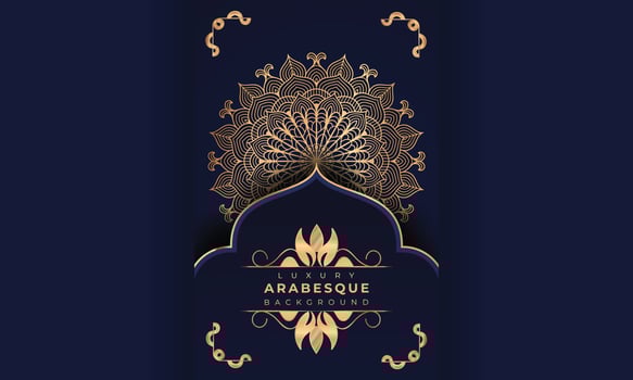 Luxury mandala background Design  Luxury mandala background Design presentation Template  Luxury mandala background with ornamental arabesque style design template premium vector