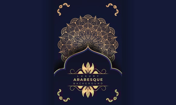 Luxury mandala background Design  Luxury mandala background Design presentation Template  Luxury mandala background with ornamental arabesque style design template premium vector