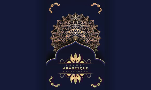 Luxury mandala background Design  Luxury mandala background Design presentation Template  Luxury mandala background with ornamental arabesque style design template premium vector