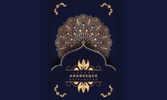 Luxury mandala background Design  Luxury mandala background Design presentation Template  Luxury mandala background with ornamental arabesque style design template premium vector