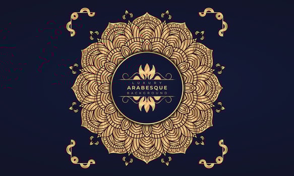 Luxury mandala background Design  Luxury mandala background Design presentation Template  Luxury mandala background with ornamental arabesque style design template premium vector