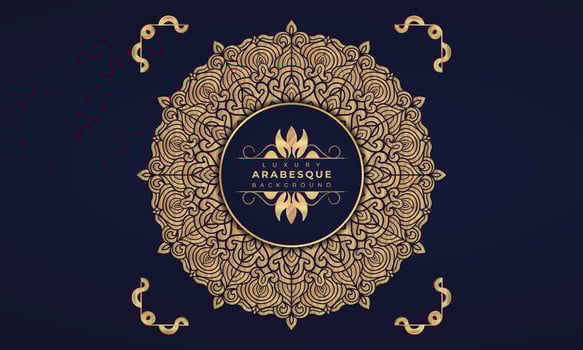 Luxury mandala background Design  Luxury mandala background Design presentation Template  Luxury mandala background with ornamental arabesque style design template premium vector