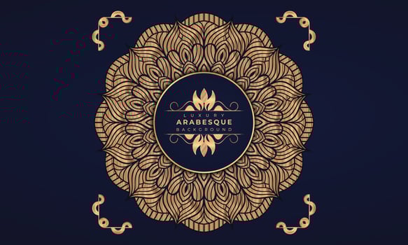 Luxury mandala background Design  Luxury mandala background Design presentation Template  Luxury mandala background with ornamental arabesque style design template premium vector
