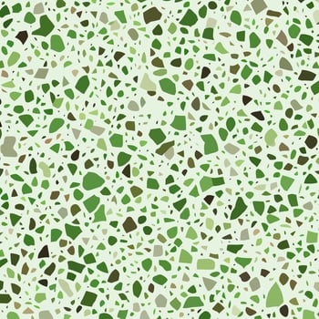 Green Pebble Terrazzo Rock Fragments vector
