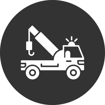 Tow Truck Creative Icon Design vector