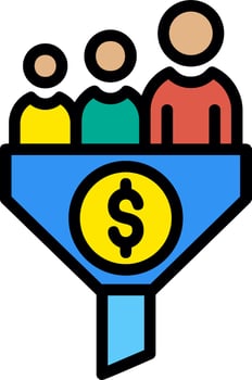 Sales Funnel Strategist Vector Icon Design