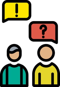 Language Barrier Vector Icon Design
