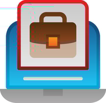 Online Jobs Platform Vector Icon Design