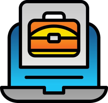 Online Jobs Platform Vector Icon Design