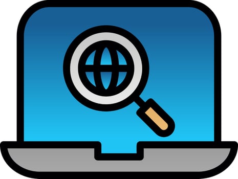 Internet Research Vector Icon Design