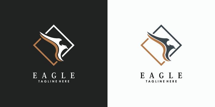 eagle head logo design abstract with creative concept vector