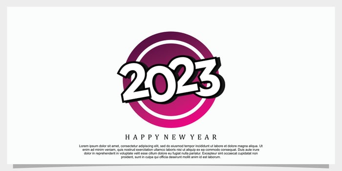 2023 happy new year logo design 2023 number design template vector illustration