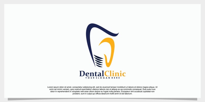 dental clinic logo design template illustration vector