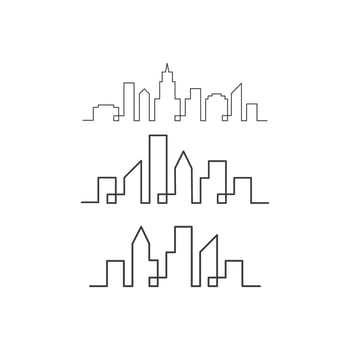 Modern city skyline concept vector illustration