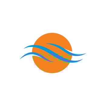 Water Wave Logo Template. vector Icon illustration