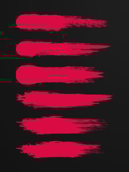 Brush strokes and Ink and Paint Splatters Vector Illustration