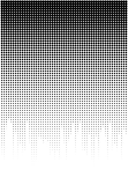 Abstract halftone shapes. Liquid shape with dotted halftones gradient texture, pop art and comic graphic dots vector. Illustration dot gradient, fluid flex wave effect vector