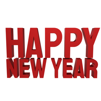 The red happy new year png image