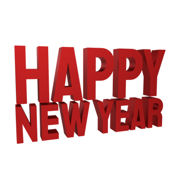 The red happy new year png image