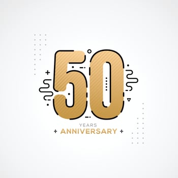 50 Years anniversary celebration vector template design illustration
